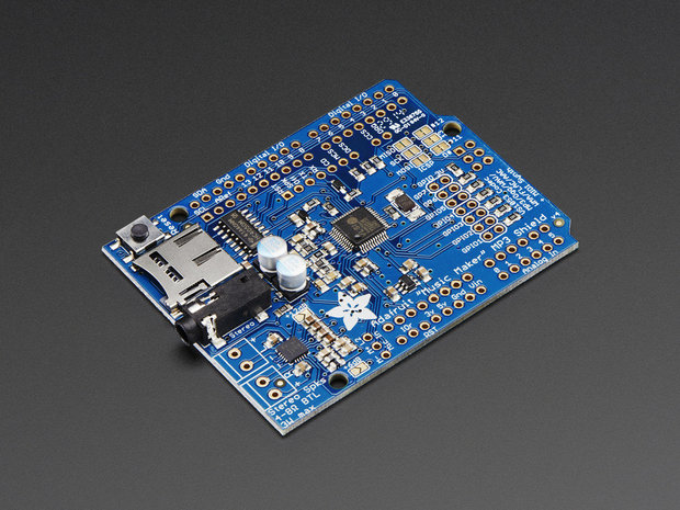 Music Maker MP3 Shield voor Arduino  3W Stereo Amp  van adafruit 1788