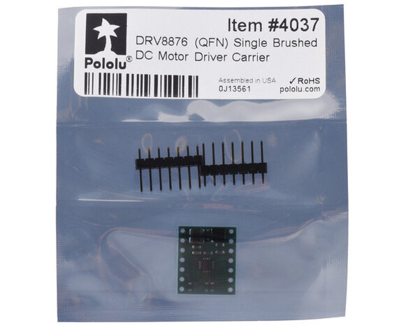 DRV8876 (QFN) Single Brushed DC Motor Driver Carrier Pololu 4037