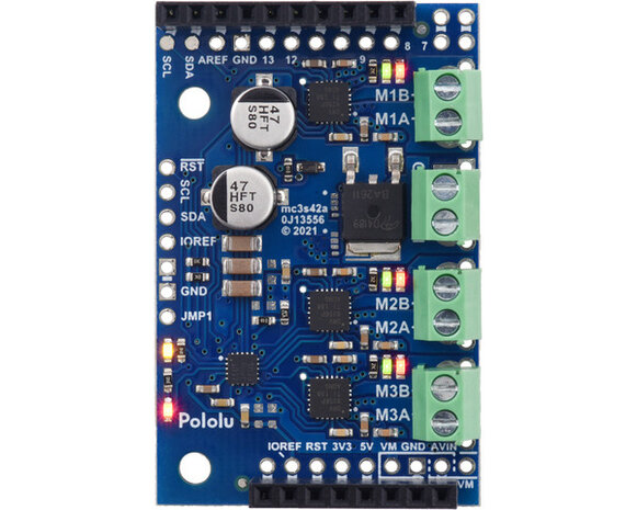 Motoron M3S256 Triple Motor Controller Shield for Arduino Pololu 5030