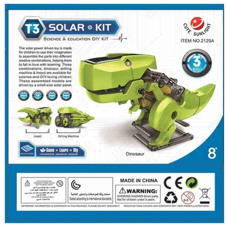 3 SOLAR ROBOT - Bouwpakket Robot - Op Zonne-energie - 3 Modellen in 1