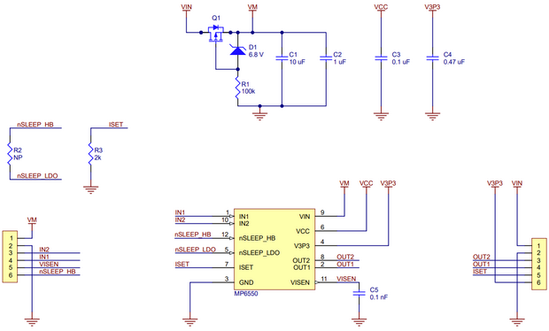 MP6550 Single Brushed DC Motor Driver Carrier Pololu 4733