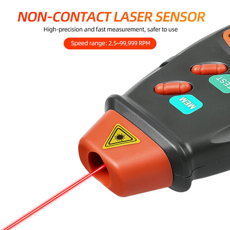 Digitale Toerenteller Met Laser TachoMeter