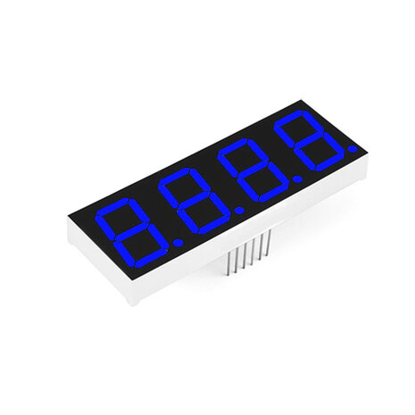 0.40 Inch​​​​​​​ 7 Segment 4 digits LED display Blauw CA 4401BB