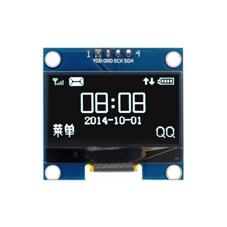 Oled 1.3inch IIC  128x64 Display 4Pin Wit op zwart