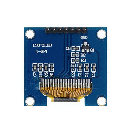 Oled 1.3inch SPI  128x64 Display 7Pin Wit op zwart