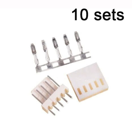 KF2510-5P 5pin Connector set recht 10 sets