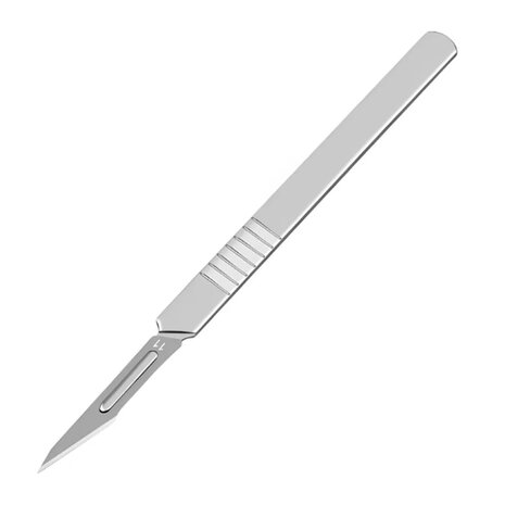 Scalpel - Scalpel mes - Hobbymesje - Scalpelmesjes - Vlijmscherp - Met 10 gratis Scalpelmesjes No.11 - Zilver