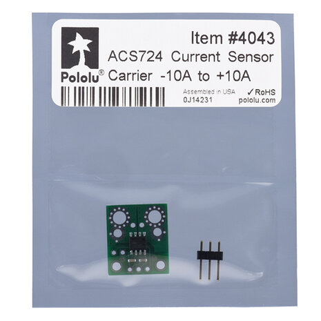 ACS724 Current Sensor Carrier -10A to +10A Pololu 4043