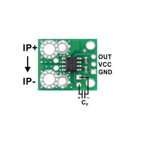 ACS724 Current Sensor Carrier 0A to 20A Pololu 4044