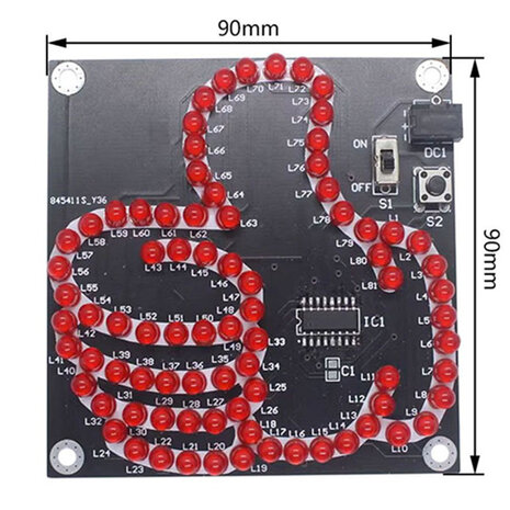 DIY-kit Rode duim omhoog elektronisch circuit, LED-lichtsets voor het oefenen en leren van soldeervaardigheden