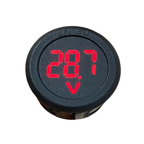 Voltmeter digitaal inbouw 5-100V  34mmx18mm  Kleur Rood