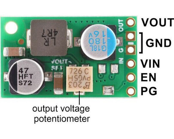 4.2-15V, 3A Fine-Adjust Step-Down Voltage Regulator D30V30MAS Pololu 4875