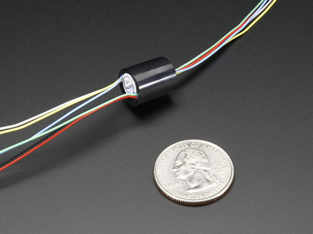 Slip Ring Miniature - 12mm diameter, 6 wires, max 240V @ 2A Adafruit 775