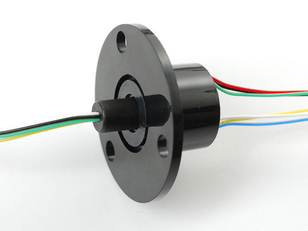 Slip Ring with Flange - 22mm diameter, 6 wires, max 240V @ 2A Adafruit 736