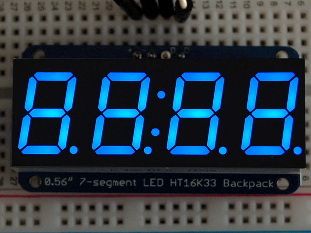 0.56 inch 4-Digit 7-Segment Display w/I2C Backpack Blauw adafruit 881