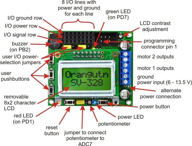 Orangutan SV-328 Robot Controller Pololu 1227