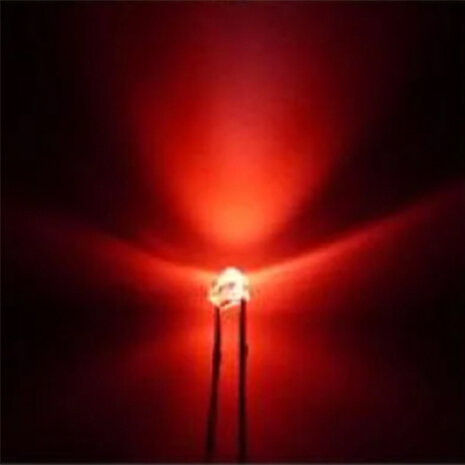 1.8mm led met kabel 20cm 12v 10 stuks