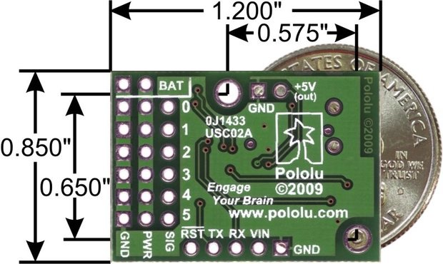 Micro Maestro 6-Channel USB Servo Controller Pololu 1351