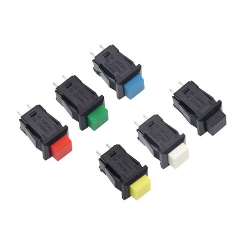 Schakelaar vierkant 10mm Momentary 250V/1A D-429B self-reset