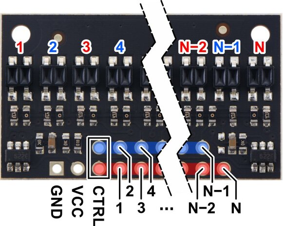Pololu QTR-HD-31A Reflectiesensor Array – 31-Kanaals, 4 mm Analoog – Pololu-4231