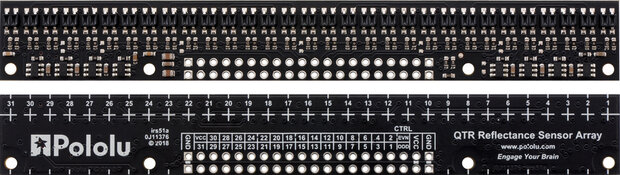 Pololu QTR-HD-31A Reflectiesensor Array – 31-Kanaals, 4 mm Analoog – Pololu-4231
