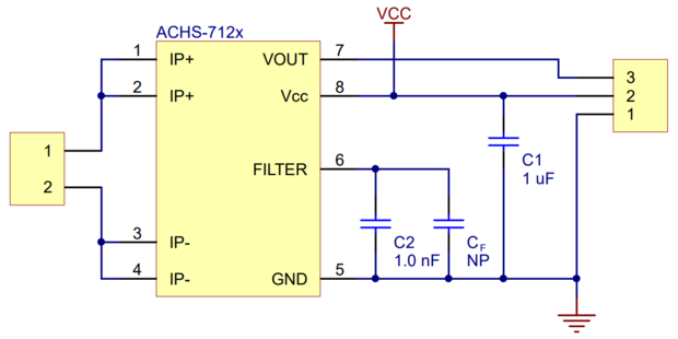 ACHS-7125 Stroomsensor Carrier (±50A) – Precisie Hall-effect Sensormodule – Pololu 4034