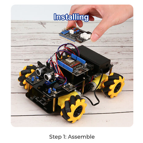 Smart Robotics Car Starter Kit ESP32  – Mecanumwielen, IR & App-besturing – ACEBOTT QD001 