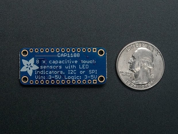 CAP1188 - 8-Key Capacitive Touch Sensor Breakout - I2C or SPI Adafruit 1602