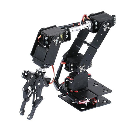 6DOF Aluminium Mechanische Robotarm Kit – MG996R Servo – DIY Robotic Arm Set