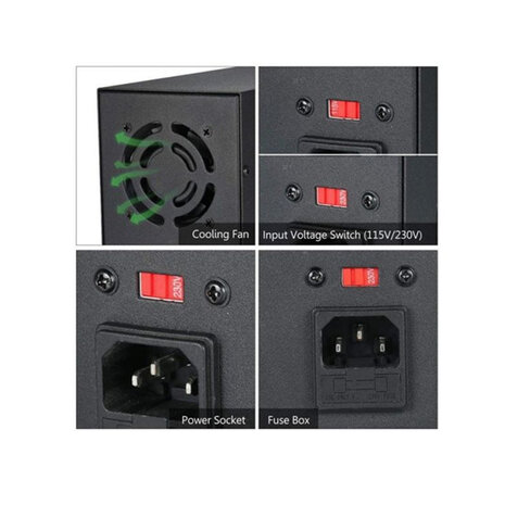 Digitale DC Labvoeding 0–30 V / 0–5 A met USB‑Sneloplader DPS305U