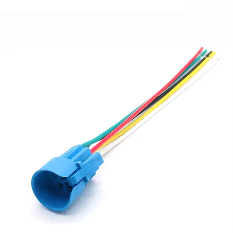 16mm Metalen Drukknop – LED Verlicht – Momentary – 12V/24V – Inclusief 5-Pins Kabel Self-rest