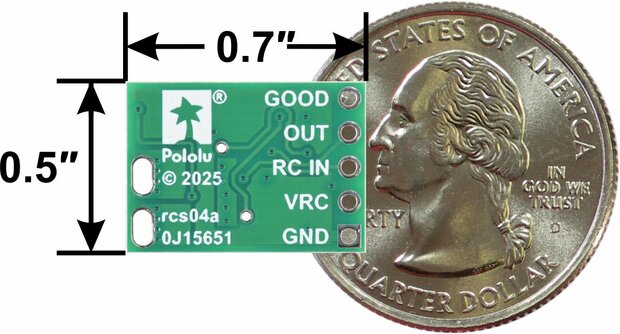 RC Switch met Geïsoleerde Solid‑State Relay (SPST, 60 V, 6 A, Soldered Connectors) Pololu 5422