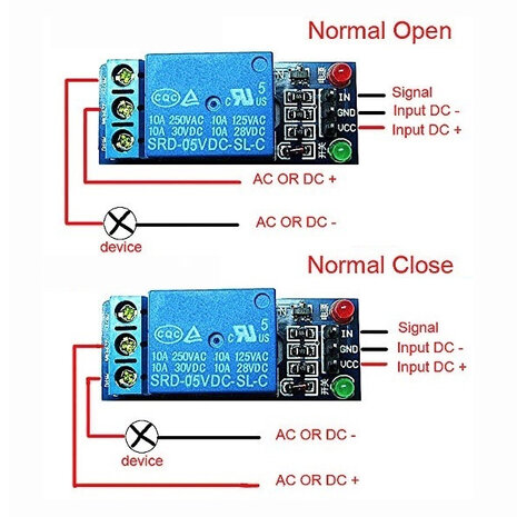 1-Relay Module 5V KF-301 – Low-Level Trigger – Compatibel met Arduino en Raspberry