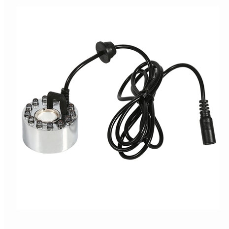 Mistmaker Rookmachine – 12 LED’s – 4,5 × 3 cm – Kleurwisselend – Inclusief 24V Voedin
