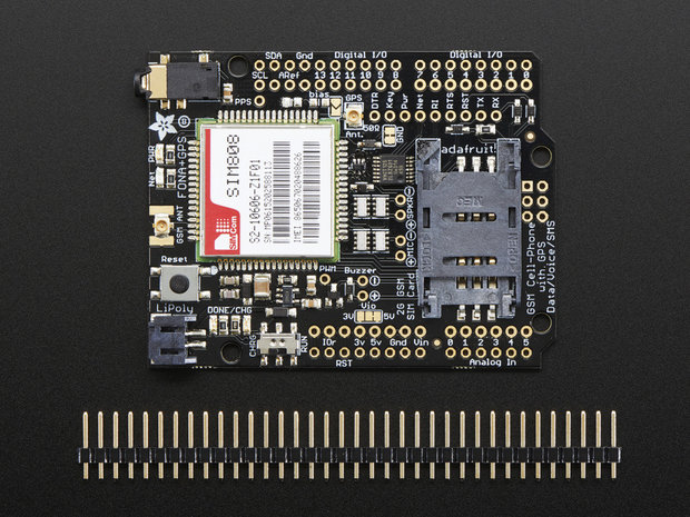 FONA 808 Shield - Mini Cellular GSM + GPS for Arduino  Adafruit 2636