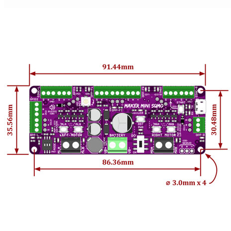 Cytron Maker Mini Sumo Controller – Arduino-compatibel sumo‑robotbesturingsbord