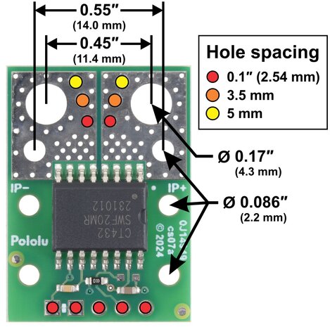 CT433‑HSWF30DR TMR Current Sensor Compact Carrier (0–30 A, 3.3 V)  Pololu 5317