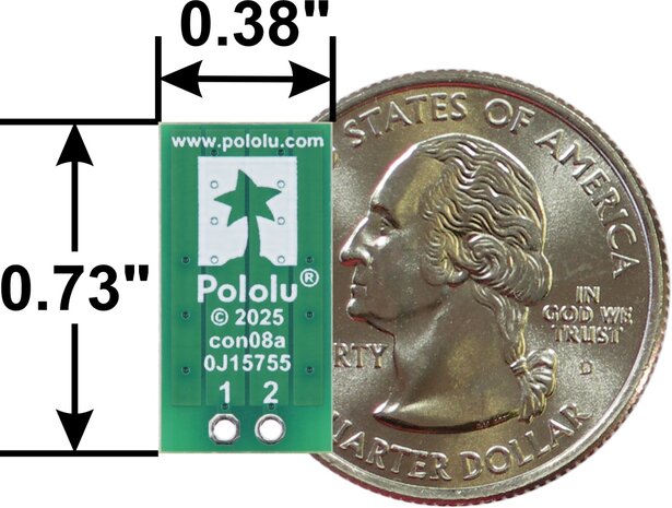 Breakout voor 2‑Pin JST PH‑Connector (Top‑Entry) incl. JST SH‑Adapter - Pololu 5650