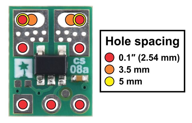 ACS37041KLHBLT-010B3 Current Sensor Micro Carrier (±10 A, 3.3 V) Pololu 5440