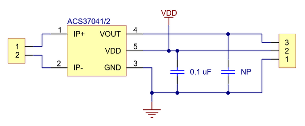 Pololu 5444 – ACS37041KLHBLT‑010B3 Current Sensor Compact Carrier (±10 A, 3.3 V)