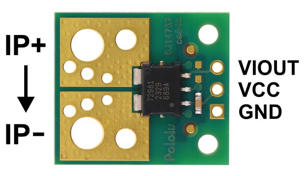 Pololu 5261 – ACS72981ELRATR‑200B3 Compact Current Sensor Carrier (±200 A, 3.3 V)
