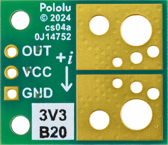 Pololu 5261 – ACS72981ELRATR‑200B3 Compact Current Sensor Carrier (±200 A, 3.3 V)