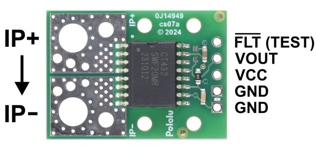 Pololu 5304 – CT432‑HSWF20DR TMR Current Sensor Compact Carrier (0–20 A, 5 V)