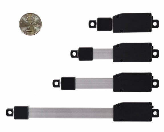 Pololu 4466 – Glideforce GF01‑121005‑1‑66 Micro Linear Actuator 50 mm, 12 V, 4,3 kgf, met eindschakelaars