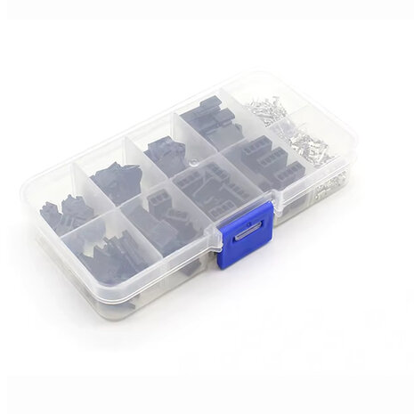 JST SM 2.54mm Connector Set – 200-delig – Male & Female – 2/3/4/5 Pins + Terminals – In Opbergdoos