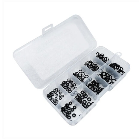 O-Ring Assortimentsset – 250 Stuks – Rubber Dichtingsringen Zwart – 1 mm & 1.5 mm Dikte – Voor Auto, Sanitair &