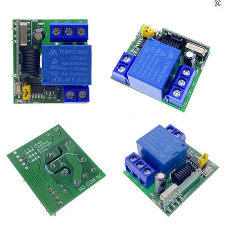 Draadloze Relaismodule met Afstandsbediening – 12V, 1 Kanaal, 433MHz RF (2 knoppen) met batterij
