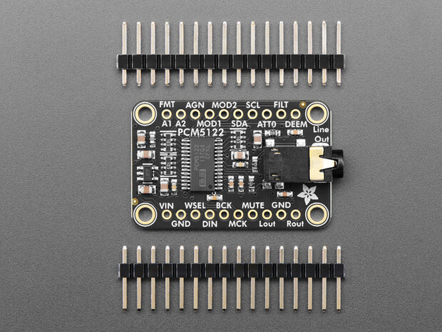 PCM5122 I2S DAC  – Stereo Line-Level Output (3,5 mm jack) Adafruit 6421