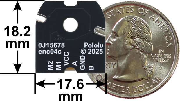 Pololu 5660 &ndash; Magnetische Encoder Set voor 20D mm Metaal&shy;motoren &ndash; 20 CPR &ndash; Top-Entry Connector