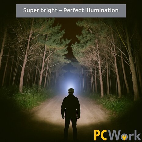 PCW12G LED hoofdlamp outdoor 720 lumen oplaadbaar met bewegingssensor en rode stand spatwaterdicht